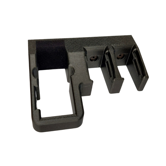 BULLETMAG - UCHWYT UNIWERSALNY NA BROŃ KRÓTKĄ Z KOLIMATOREM LATARKĄ I MAGAZYNEK 9MM 2SZT. Z PRZODU (MAGNETYCZNY) - CZARNY